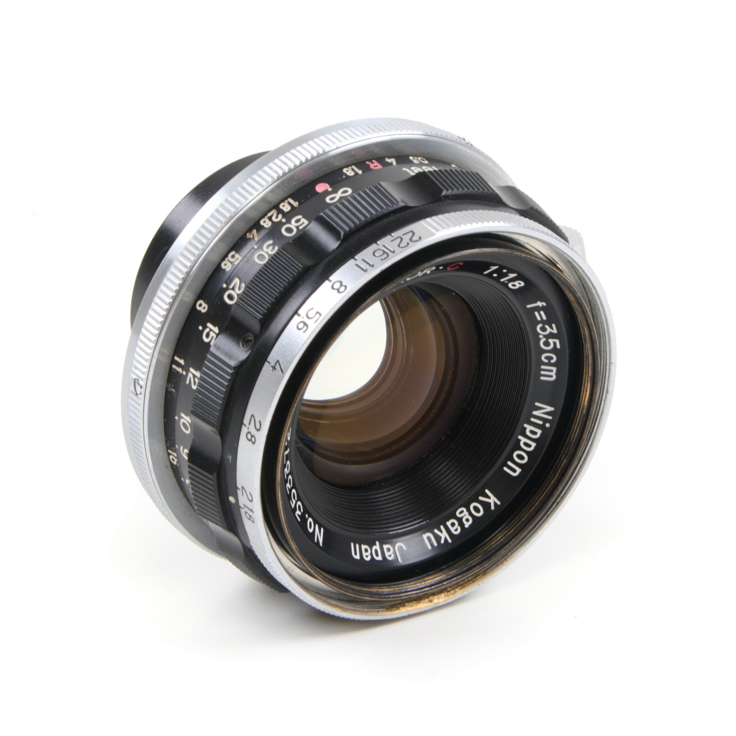 Nippon Kogaku W-Nikkor.C 35mm f1.8 Voor Nikon S Vatting