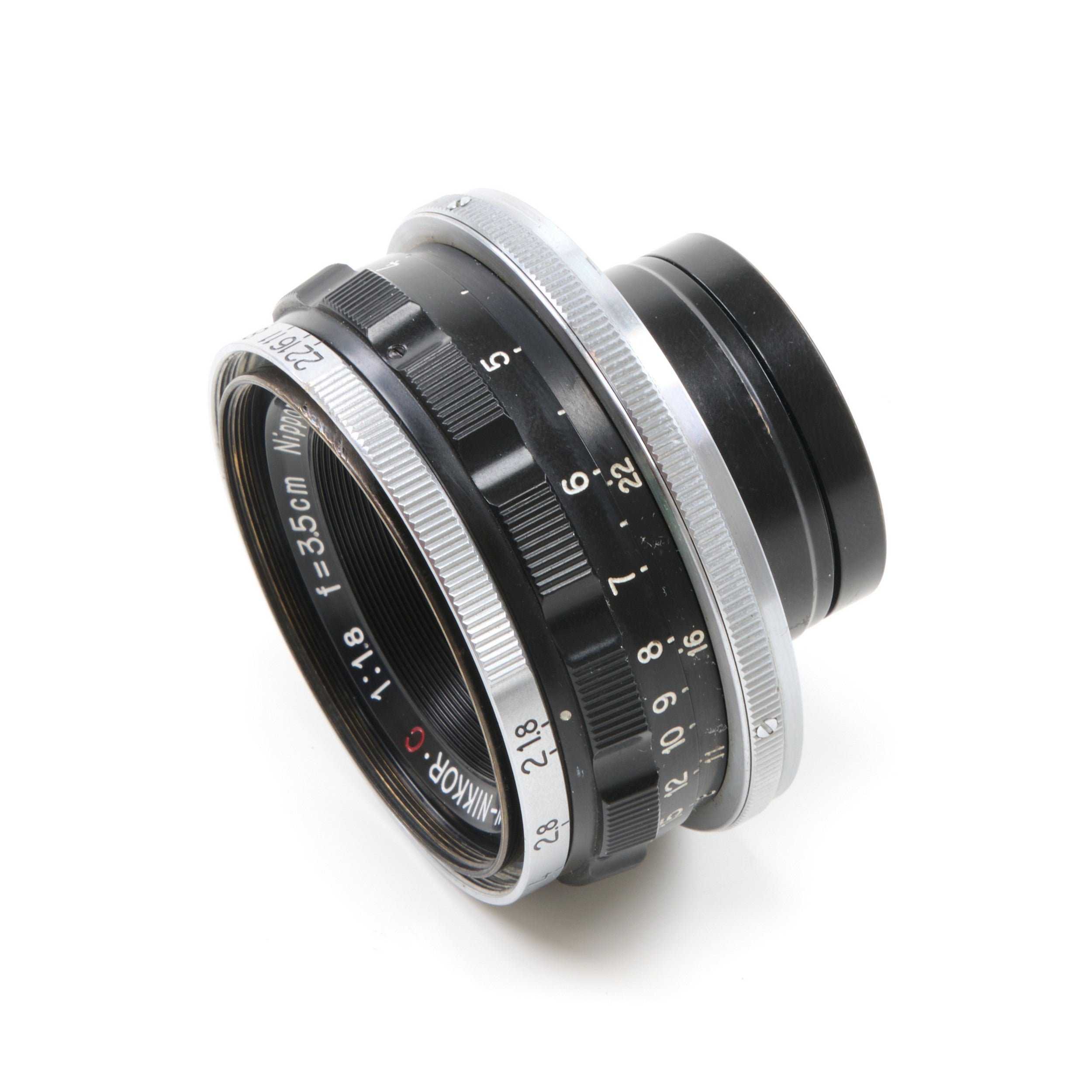 Nippon Kogaku W-Nikkor.C 35mm f1.8 Voor Nikon S Vatting