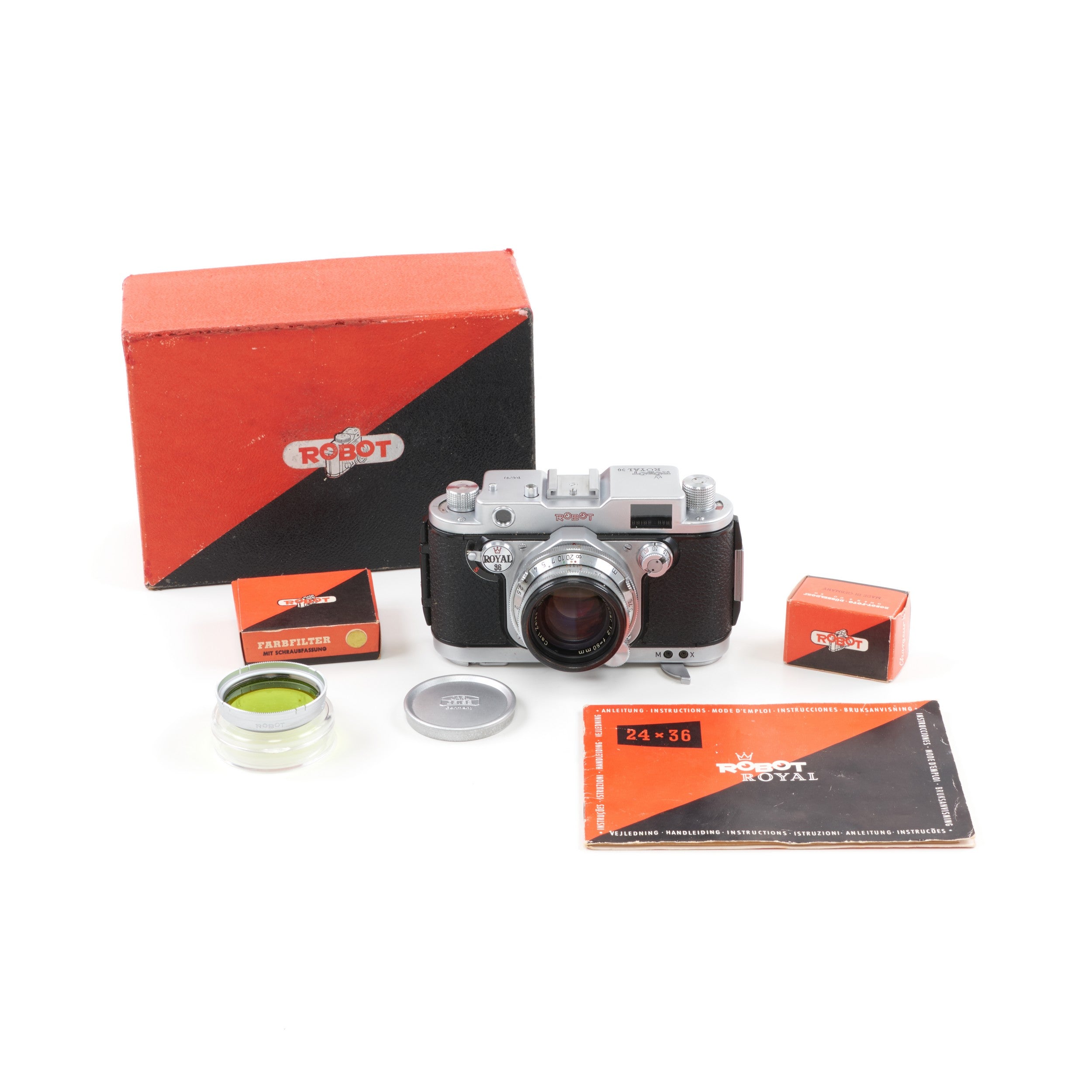 Robot Royal 36 Met Serieschakeling + Carl Zeiss 50mm f2 Sonnar + Doos