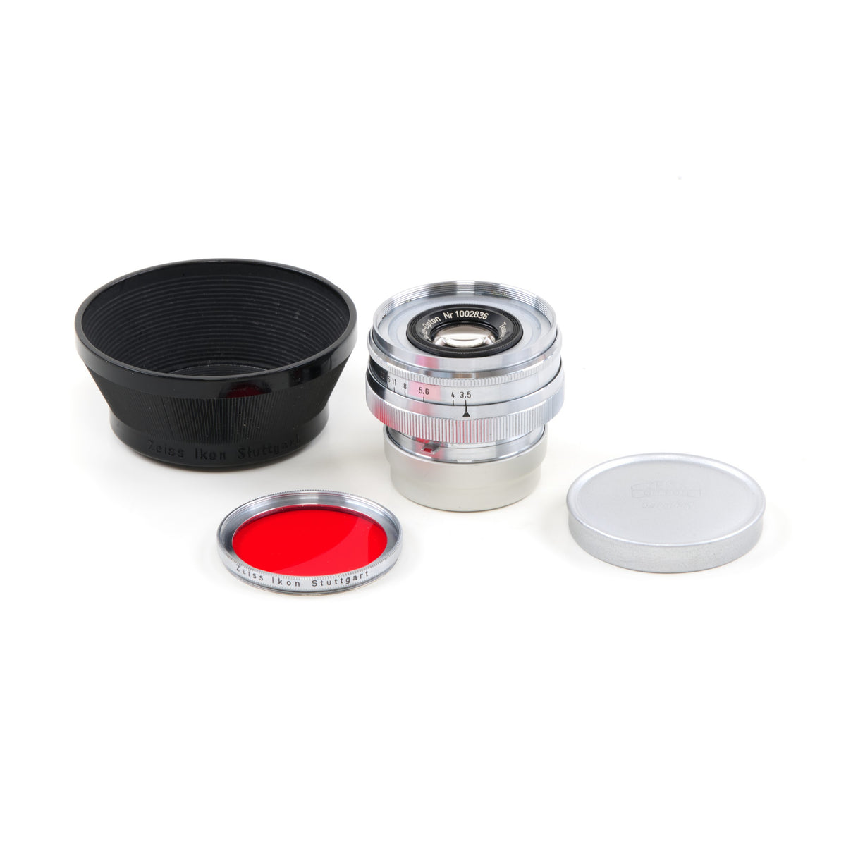 Zeiss-Opton Tessar 50 mm f3.5 RIGID Set Voor Contax RF
