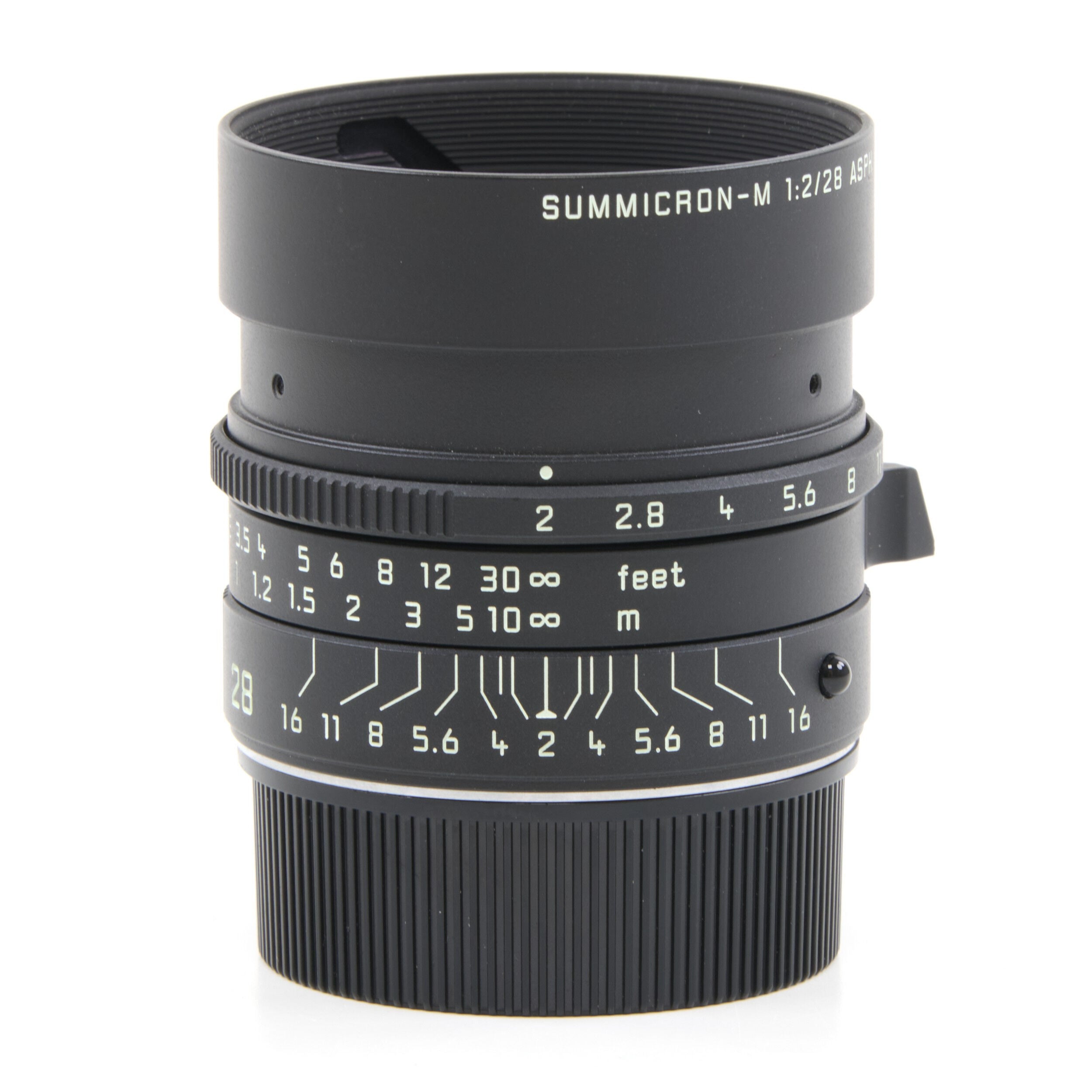 Leica 28mm f2 Summicron-M Matt Black Paint + Doos