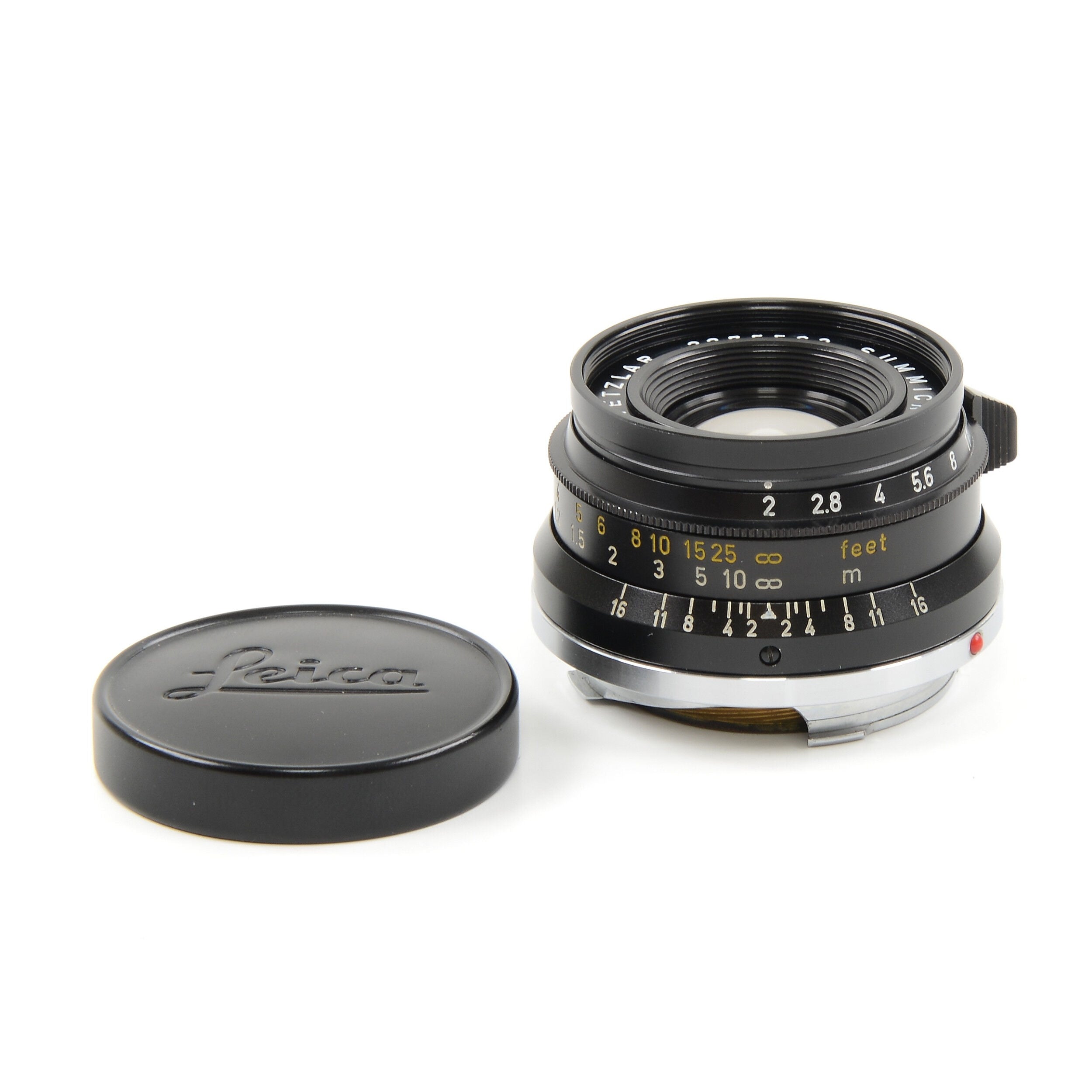 Leitz 35mm f2 Summicron 8 Element Black Chrome + Doos