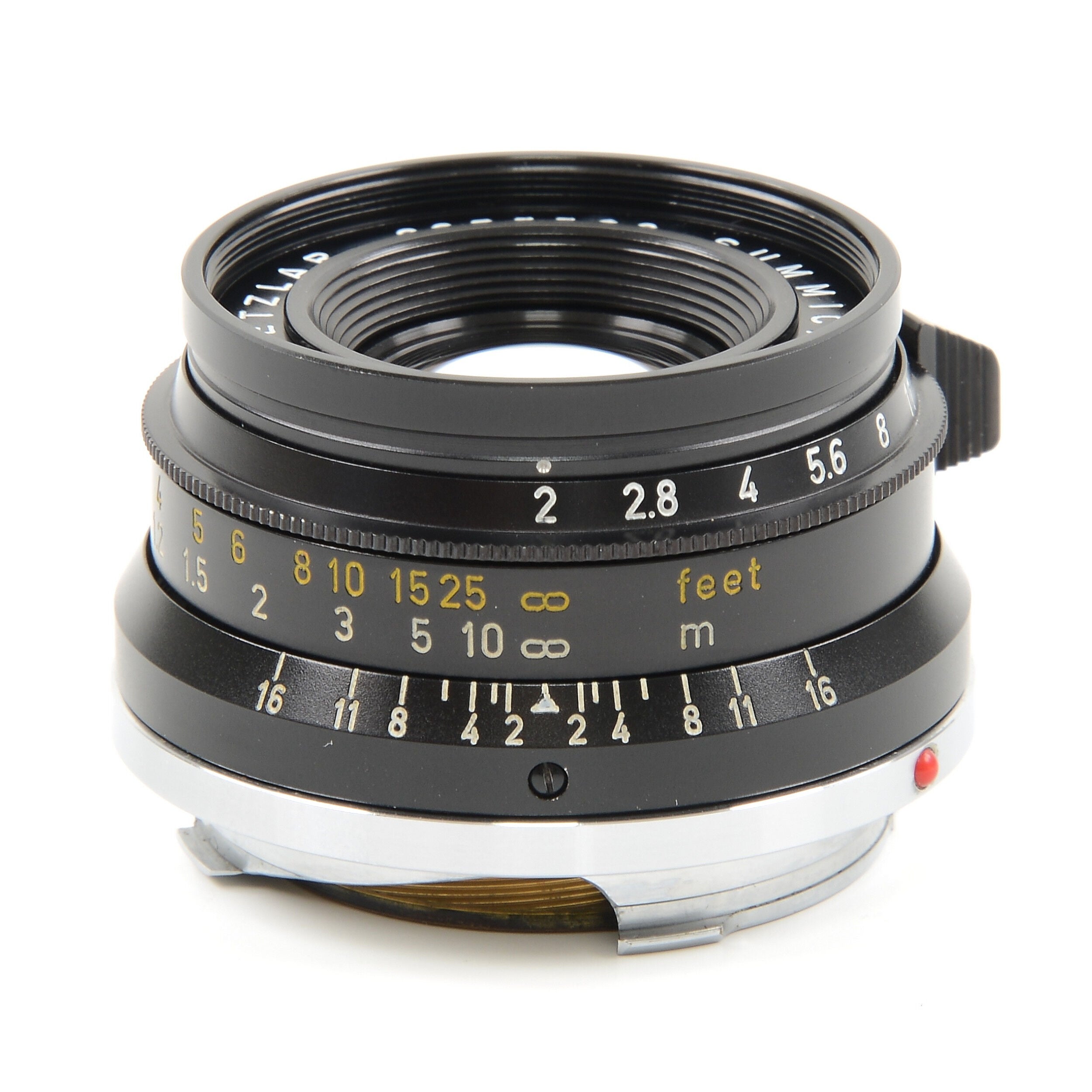 Leitz 35mm f2 Summicron 8 Element Black Chrome + Doos