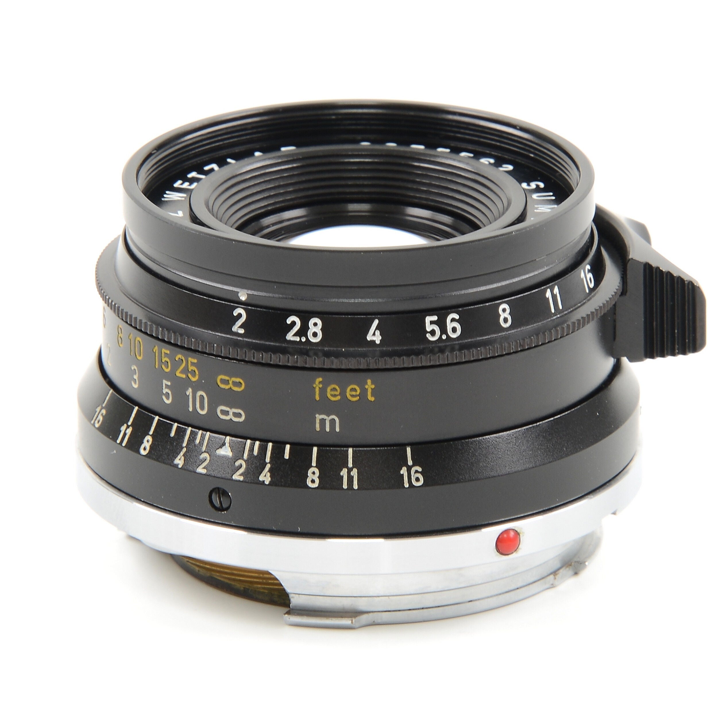 Leitz 35mm f2 Summicron 8 Element Black Chrome + Doos
