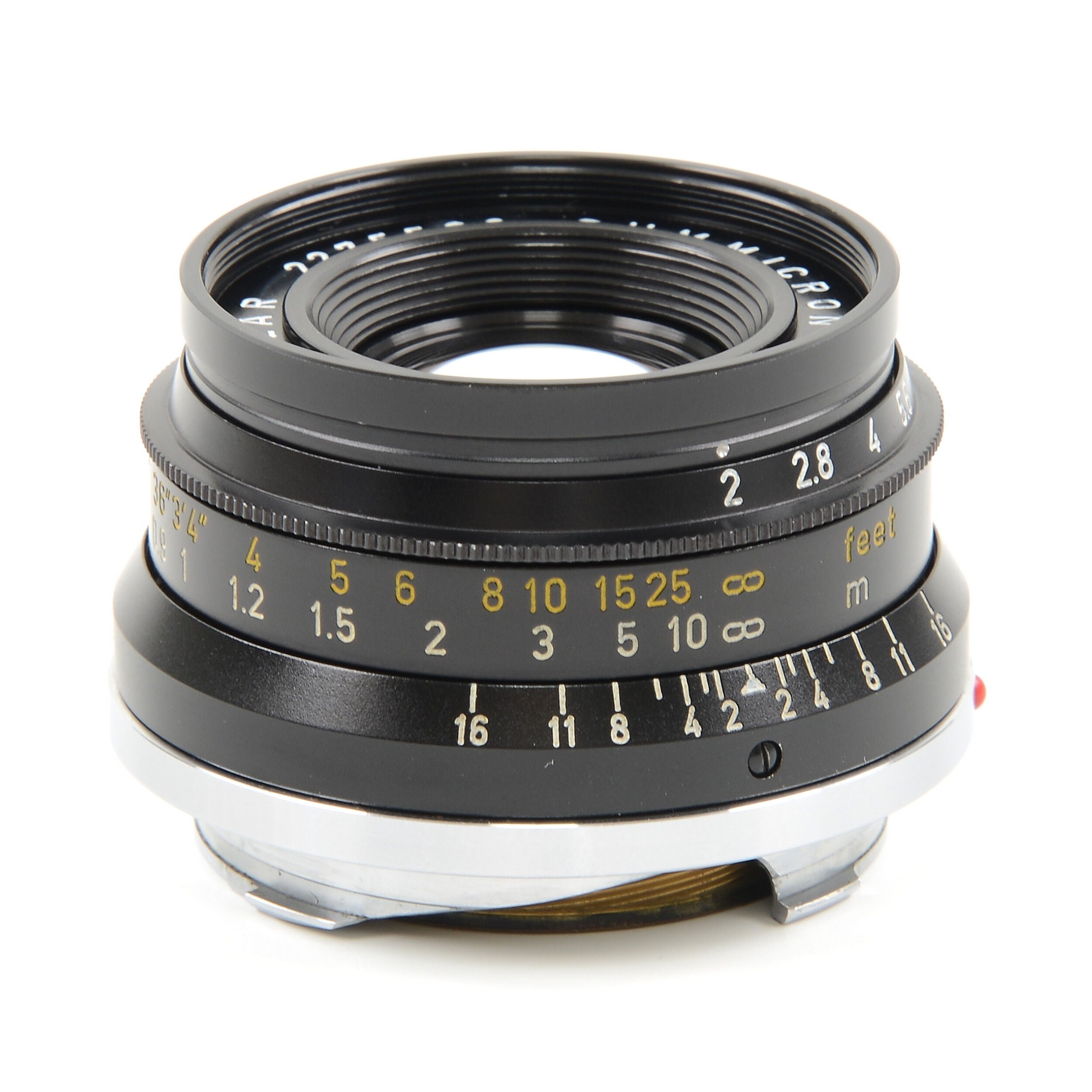 Leitz 35mm f2 Summicron 8 Element Black Chrome + Doos