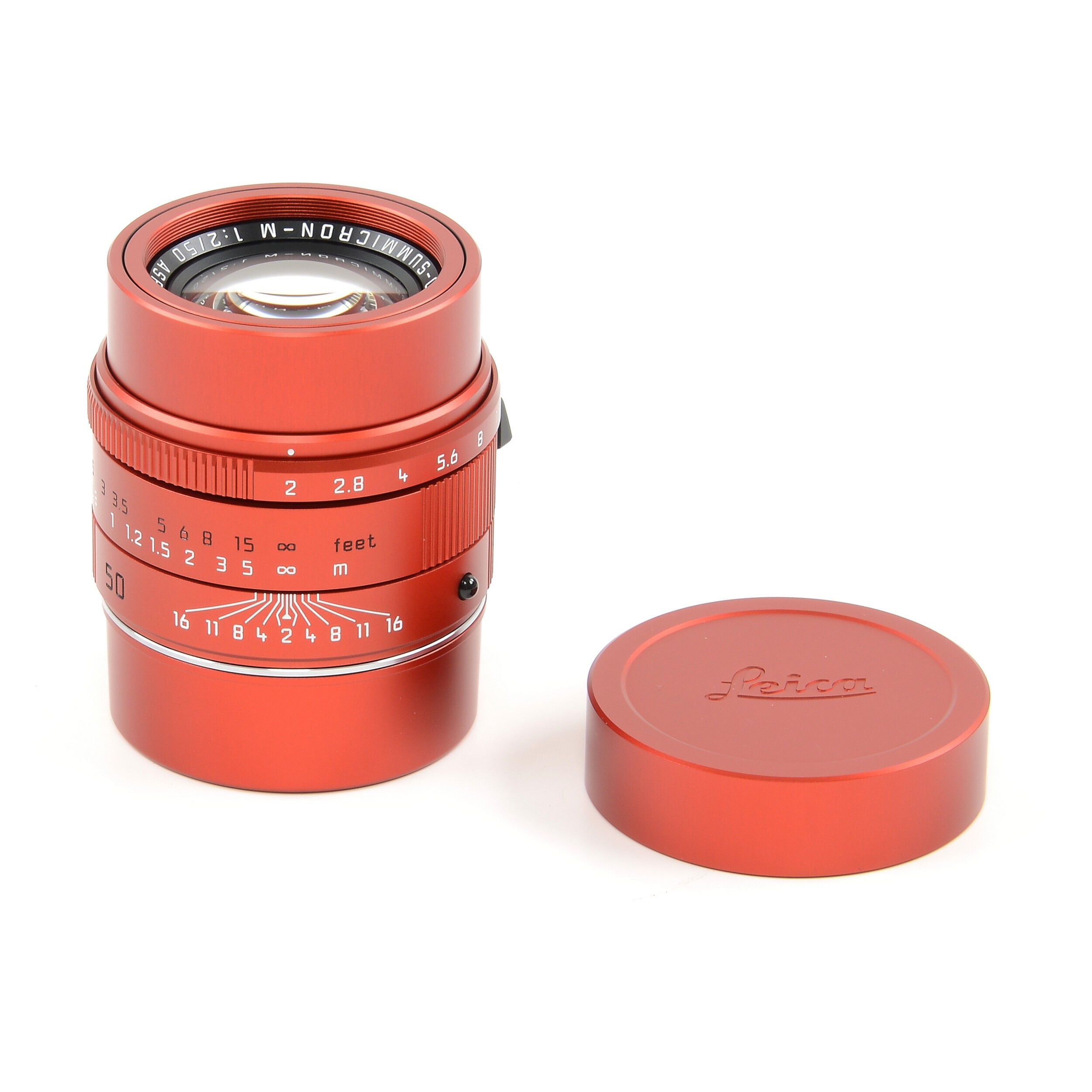 Leica 50mm f2 APO-Summicron Red Anodized Limited Edition + Doos