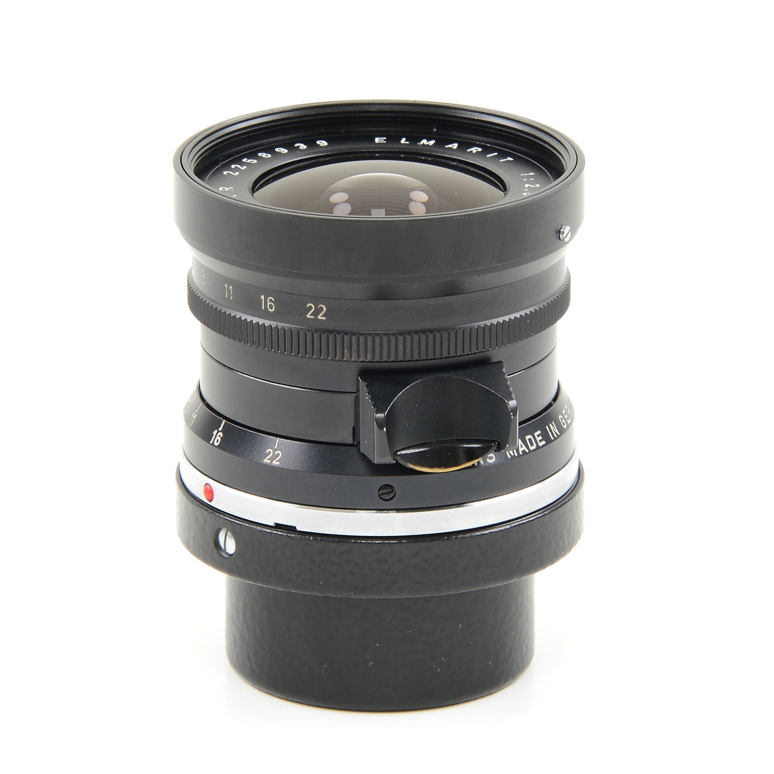 Leitz 28mm f2.8 Elmarit 9 Element zwarte verfstopper Wetzlar Zeer laat uit batchnummer