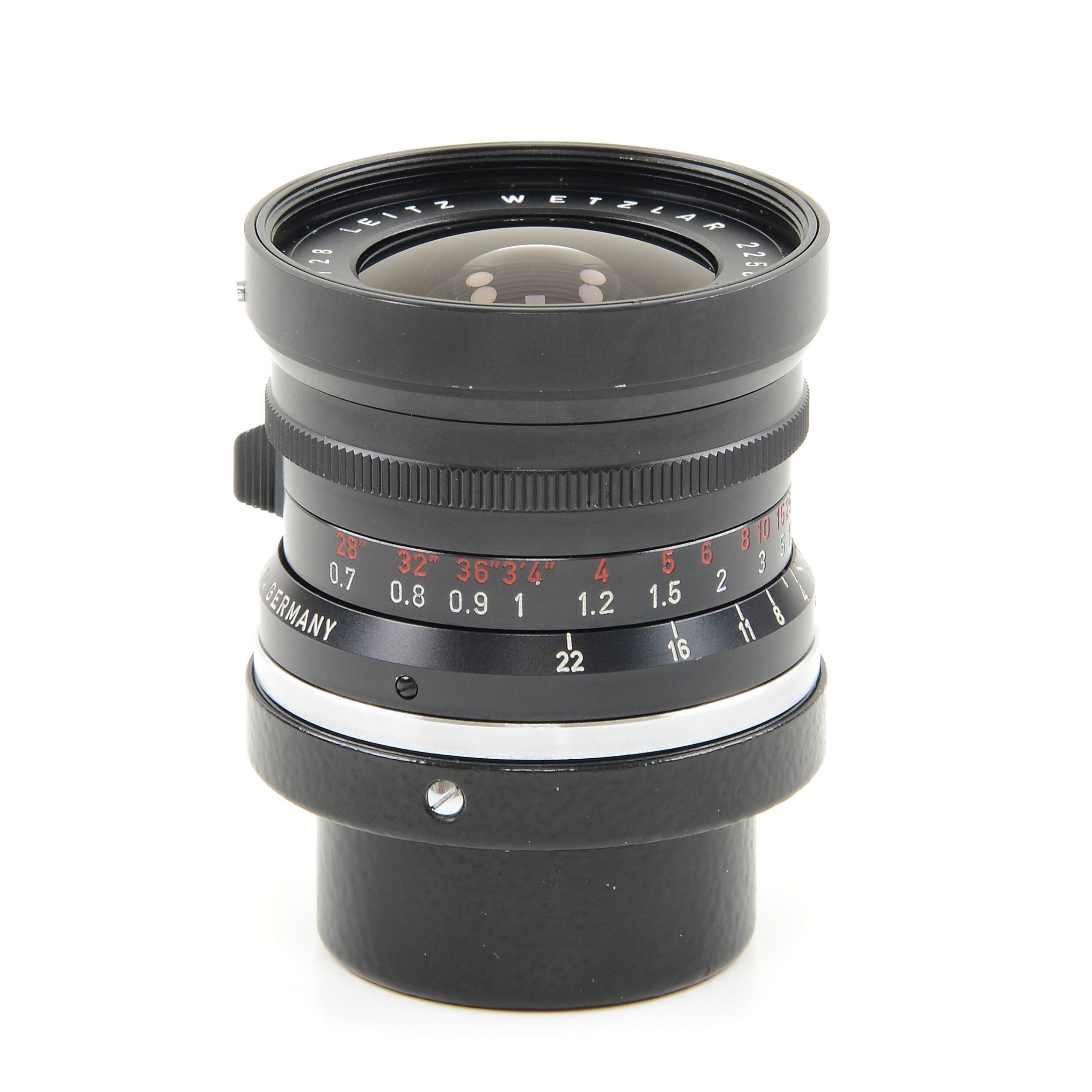 Leitz 28mm f2.8 Elmarit 9 Element zwarte verfstopper Wetzlar Zeer laat uit batchnummer