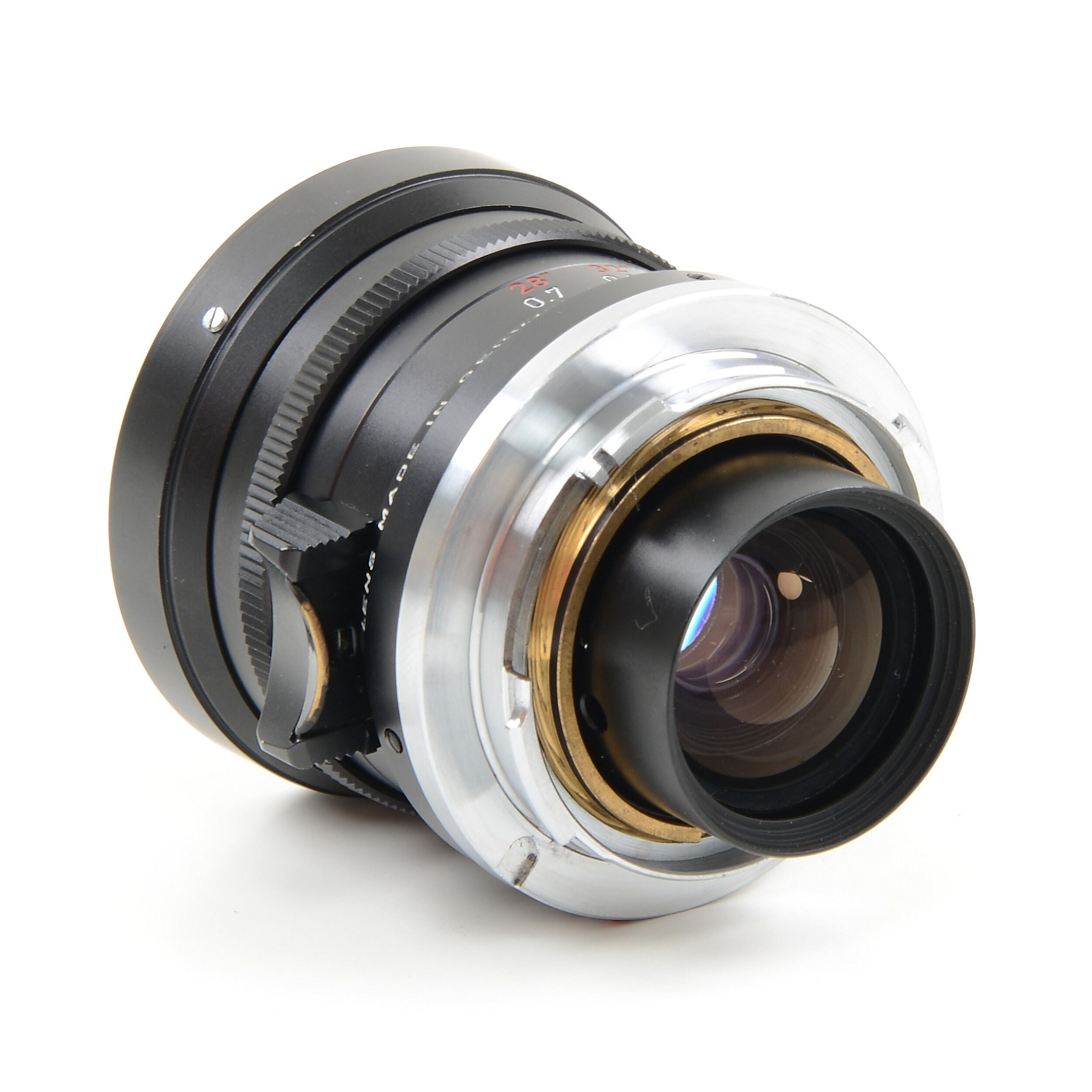 Leitz 28mm f2.8 Elmarit 9 Element zwarte verfstopper Wetzlar Zeer laat uit batchnummer