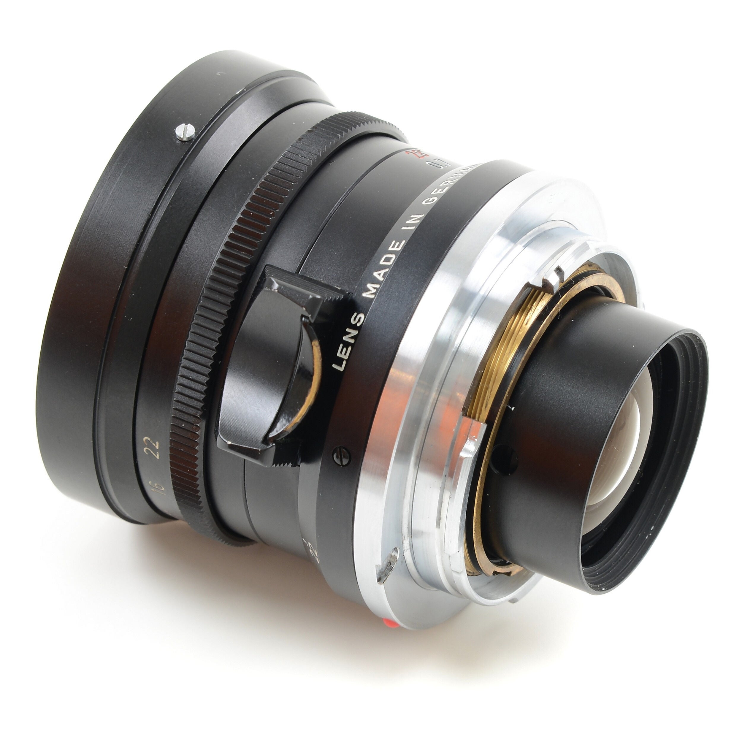 Leitz 28mm f2.8 Elmarit 9 Element zwarte verfstopper Wetzlar Zeer laat uit batchnummer